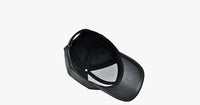 
              Black Pu Leather Adjustable Baseball Cap
            