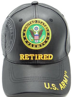 
              United States Army Retired Shield Shadow P.U. Leather Cap
            