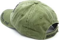 
              Bronze Star Olive Green Pigment Washed Cap
            