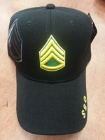 
              US Army SSG Staff Sergeant E-6 Army Rank Military Baseball Cap Hat.
            